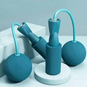 Cordless Weighted Jump Rope with Heavy Balls for HIIT Cardio