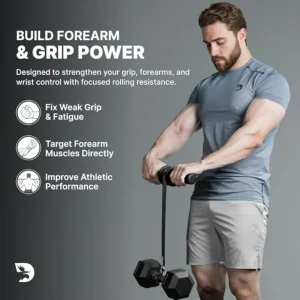 2 in 1 Forearm Strengthener Wrist Roller